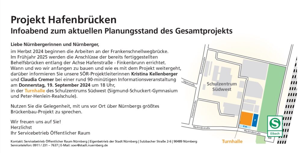 Projekt Hafenbrücken – Infoabend zum aktuellen Planungsstand am 19.09.2024​