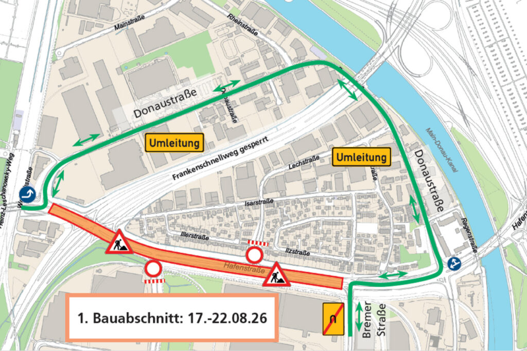 Sanierung der Hafen- und Wienerstraße im August und September 2026 1 Sanierung der Hafen- und Wienerstraße im August und September 2026